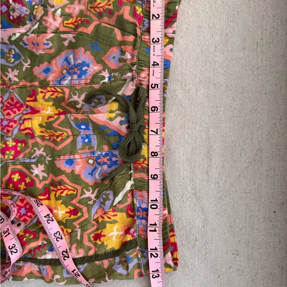 ZARA Multicolor Drawstring Linen Shorts - Picture 9 of 11